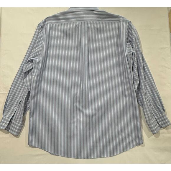 Daniel Cremieux Men's Dress Shirt 100's Dobby Blue Stripe Size 17 | 35 (010) - Picture 7 of 10